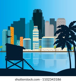 miami beach cityscape scene