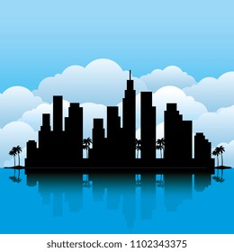 miami beach cityscape scene