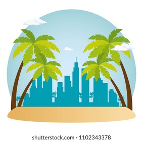 miami beach cityscape scene