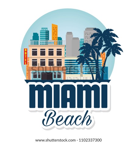 miami beach cityscape scene