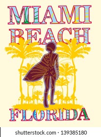 miami beach florida vector art