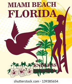 miami beach florida vector art