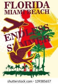miami beach florida vector art