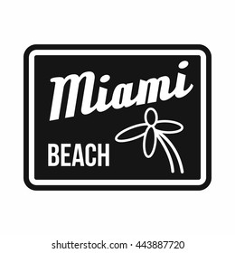 Miami beach icon in simple style isolated on white background