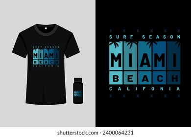 Miami Beach Retro Vintage T Shirt Design