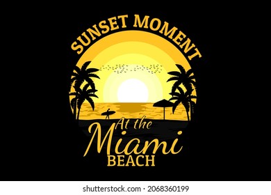 miami beach silhouette retro design