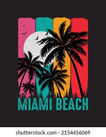 miami beach Summer T-shirt Design