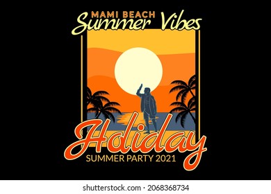 miami beach summer vibes retro design