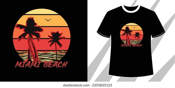 miami beach t shirt design 
graphic t shirt design