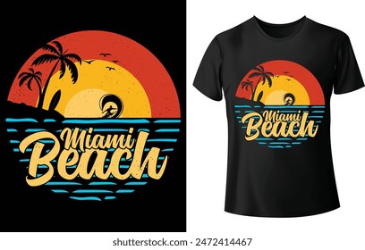 Miami Beach T Shirt Design for Beach T Shirt Design