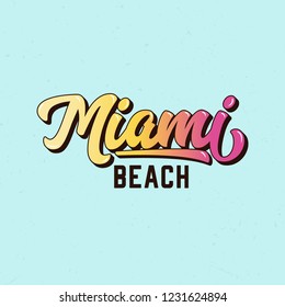 Miami Beach  - Tee Design For Printing