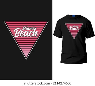 Miami beach t-shirt design template