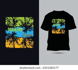 Miami Beach T-Shirt design Template