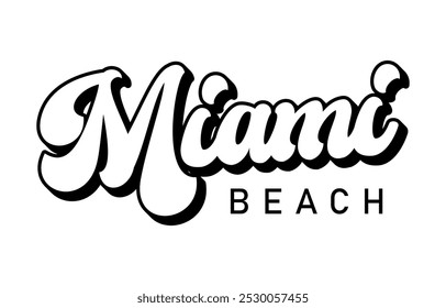 Miami praia tipografia design vetor ilustração