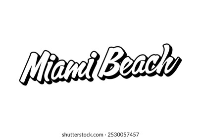 Miami beach typography design vector illustration