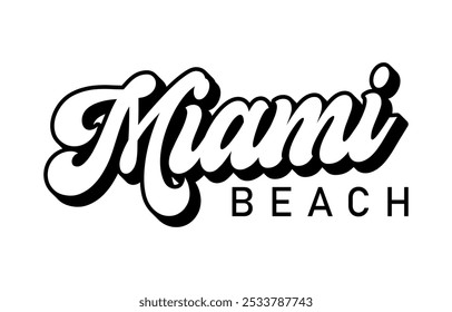 Miami beach typography design vector illustration