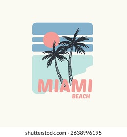Miami Beach Vector graphic design