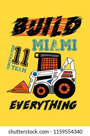 miami build everything,construction machinery cartoon for kids and boys