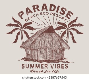 Miami, california, hawaii, aloha surf typography for t shirt. Summer vibes long beach hand draw. Beach paradise resort. Enjoy holiday at dream paradise resort t-shirt design. Endless summer artwork. 