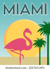 Miami city with beautiful view 