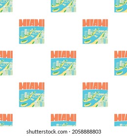 Miami city concept. Cartoon illustration of Miami city vector concept for web