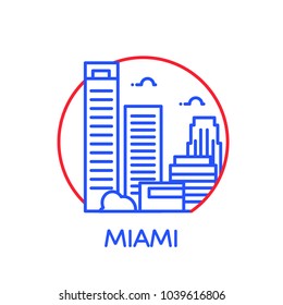 Miami City icon. Vector illustration