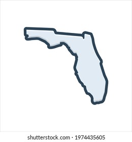 Miami Florida. Colorful vector illustration icon.