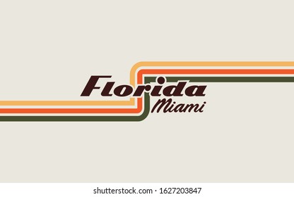 Miami Florida fashion slogan for different apparel and T-shirt. - Vector