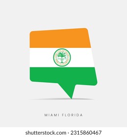 Miami Florida flag bubble chat icon