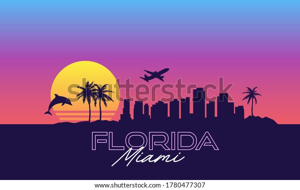 Miami Florida VIce City\
Retro Wave