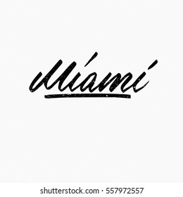 Miami Ink Hand Lettering Modern Brush Stock Vector (Royalty Free) 557972557