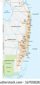 Miami metropolitan area or Greater Miami Area map