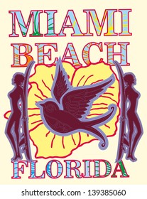 miami palm beach florida vector art