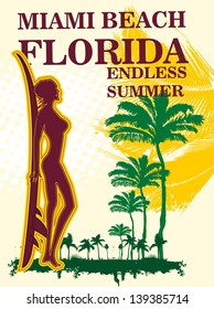 miami palm beach florida vector art