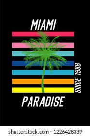 miami paradise,t-shirt design