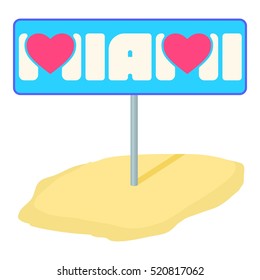 Miami pointer icon. Cartoon illustration of miami pointer vector icon for web