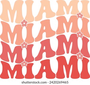 MIAMI RETRO T SHIRT DESIGN 