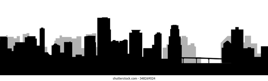 Miami skyline - Vector
