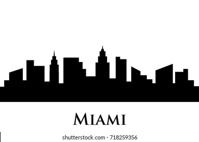 miami skyline vector