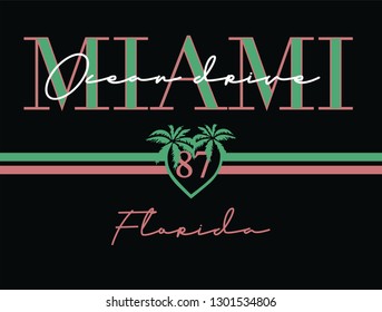 Miami slogan print