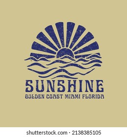 Miami slogan for t-shirt print design and miscellaneous business, typography, vector.