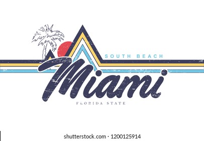 miami slogan for T-shirt printing design and various jobs, typography,  vector.
