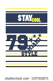 miami stay cool,t-shirt design