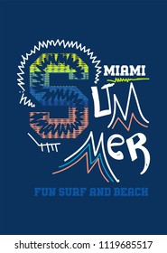 miami summer,t-shirt design
