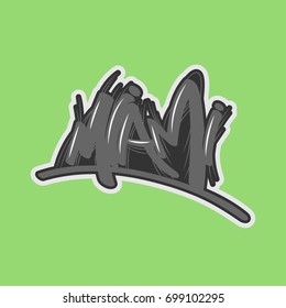 Miami text in graffiti style