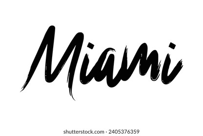 Miami typography design vector illustration