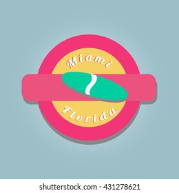 miami vector. miami illustration. miami stamp.