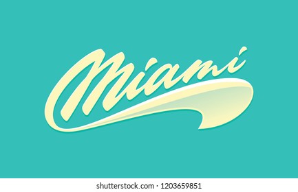 Miami vector lettering
