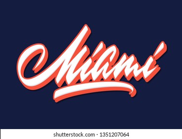 Miami vector lettering logo element