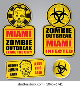 Miami Zombie Outbreak Warning Set